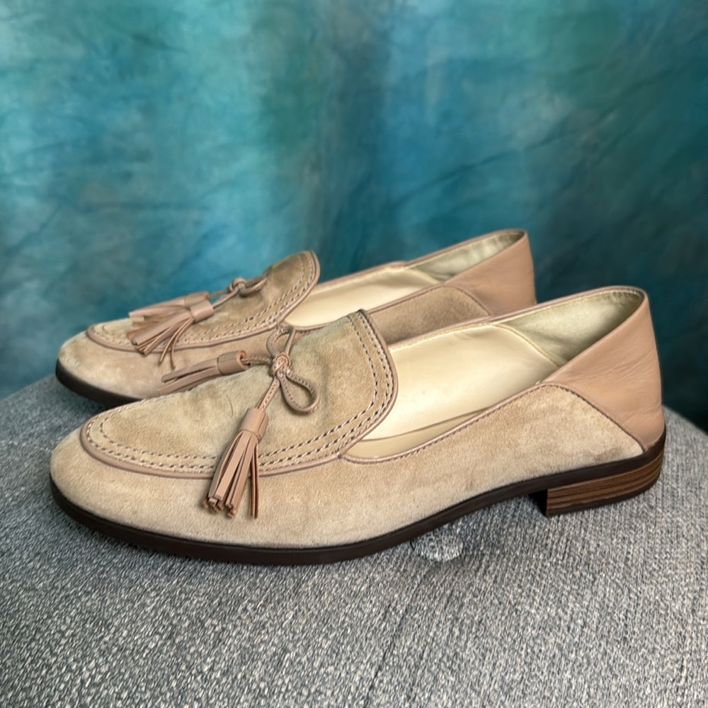 Cole Haan Women's Tassel Suede Loafers - Brown